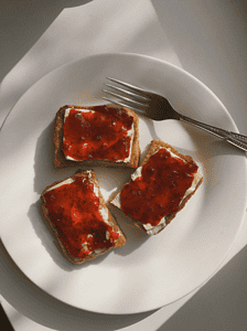Japanese knotweed jam on toast